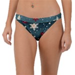 Snowflakes Winter Snow Band Bikini Bottoms