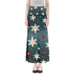 Snowflakes Winter Snow Full Length Maxi Skirt