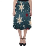 Snowflakes Winter Snow Classic Midi Skirt