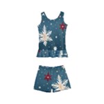 Snowflakes Winter Snow Kids  Boyleg Swimsuit