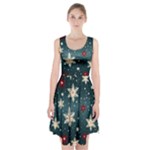 Snowflakes Winter Snow Racerback Midi Dress