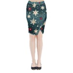 Snowflakes Winter Snow Midi Wrap Pencil Skirt
