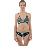 Snowflakes Winter Snow Wrap Around Bikini Set