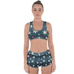 Snowflakes Winter Snow Racerback Boyleg Bikini Set