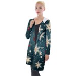 Snowflakes Winter Snow Hooded Pocket Cardigan