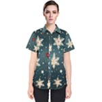 Snowflakes Winter Snow Women s Short Sleeve Shirt