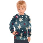 Snowflakes Winter Snow Kids  Hooded Pullover