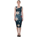 Snowflakes Winter Snow Sleeveless Pencil Dress