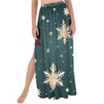 Snowflakes Winter Snow Maxi Chiffon Tie-Up Sarong