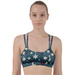 Snowflakes Winter Snow Line Them Up Sports Bra