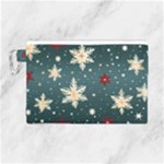 Snowflakes Winter Snow Canvas Cosmetic Bag (Large)