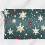 Snowflakes Winter Snow Canvas Cosmetic Bag (XXXL)