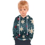 Snowflakes Winter Snow Kids  Overhead Hoodie