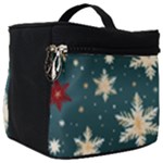 Snowflakes Winter Snow Make Up Travel Bag (Big)