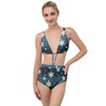 Snowflakes Winter Snow Tied Up Two Piece Swimsuit