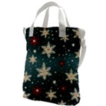 Snowflakes Winter Snow Canvas Messenger Bag