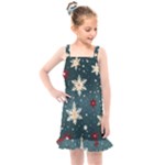 Snowflakes Winter Snow Kids  Overall Dress