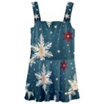 Snowflakes Winter Snow Kids  Layered Skirt Swimsuit