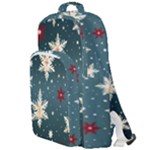 Snowflakes Winter Snow Double Compartment Backpack
