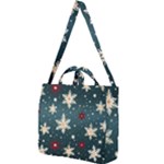 Snowflakes Winter Snow Square Shoulder Tote Bag