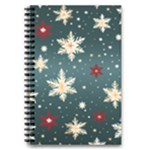 Snowflakes Winter Snow 5.5  x 8.5  Notebook