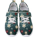 Snowflakes Winter Snow Men s Velcro Strap Shoes