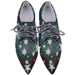 Snowflakes Winter Snow Pointed Oxford Shoes
