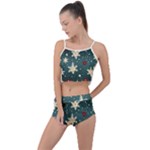 Snowflakes Winter Snow Summer Cropped Co-Ord Set