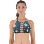 Snowflakes Winter Snow Perfectly Cut Out Bikini Top