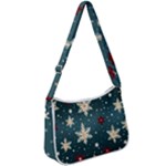 Snowflakes Winter Snow Zip Up Shoulder Bag