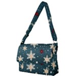Snowflakes Winter Snow Full Print Messenger Bag (L)