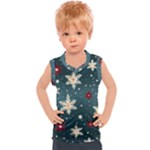 Snowflakes Winter Snow Kids  Sport Tank Top