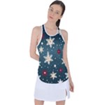 Snowflakes Winter Snow Racer Back Mesh Tank Top