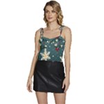 Snowflakes Winter Snow Flowy Camisole Tie Up Top