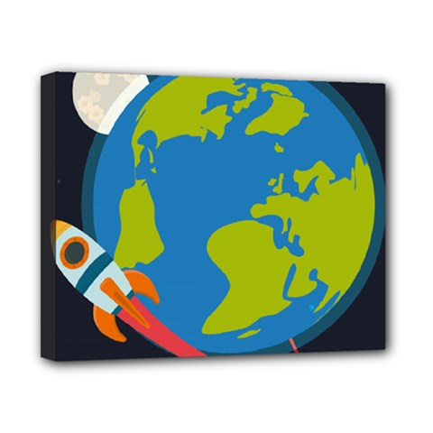 Spaceship Design Canvas 10  x 8  (Stretched) from ArtsNow.com
