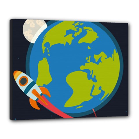 Spaceship Design Canvas 20  x 16  (Stretched) from ArtsNow.com