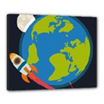 Spaceship Design Canvas 20  x 16  (Stretched)