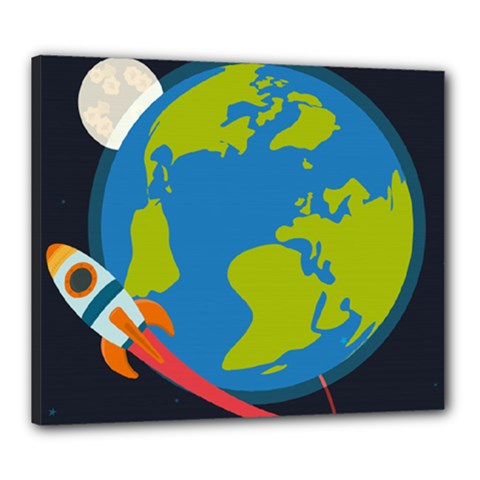 Spaceship Design Canvas 24  x 20  (Stretched) from ArtsNow.com