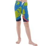 Spaceship Design Kids  Mid Length Swim Shorts