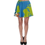Spaceship Design Skater Skirt