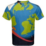 Spaceship Design Men s Cotton T-Shirt