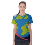 Spaceship Design Women s Cotton T-Shirt