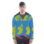 Spaceship Design Men s Hooded Windbreaker
