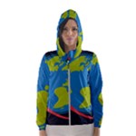 Spaceship Design Women s Hooded Windbreaker