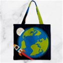 Zipper Grocery Tote Bag 