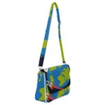 Spaceship Design Shoulder Bag with Back Zipper