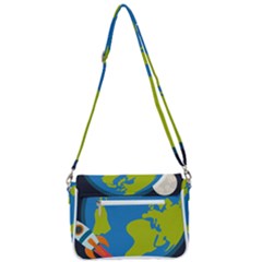Shoulder Bag with Back Zipper 