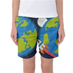 Spaceship Design Women s Basketball Shorts