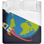 Spaceship Design Duvet Cover (King Size)