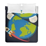 Spaceship Design Duvet Cover Double Side (Full/ Double Size)
